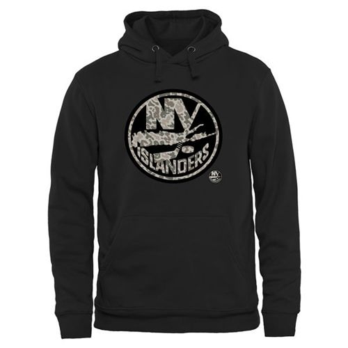 New York Islanders Black Rink Warrior Pullover Hoodie