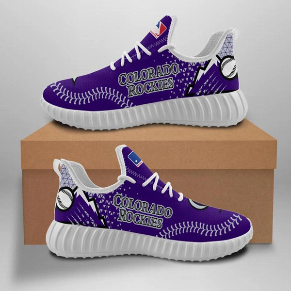 Women's MLB Colorado Rockies Lightweight Running Shoes 001