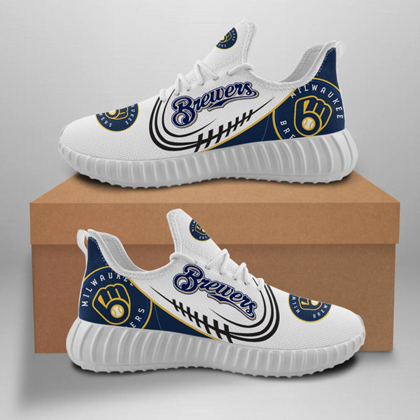 Men's MLB Milwaukee Brewers Lightweight Running Shoes 003