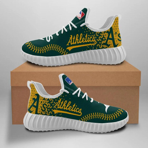 Women's MLB Oakland Athletics Lightweight Running Shoes 001