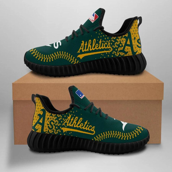 Women's MLB Oakland Athletics Lightweight Running Shoes 002 - Click Image to Close