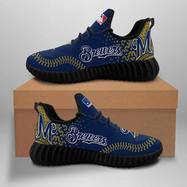 Men's MLB Milwaukee Brewers Lightweight Running Shoes 002