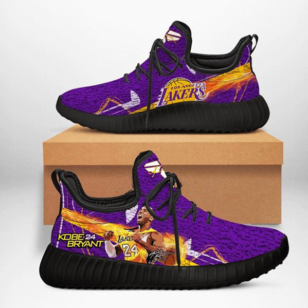 Men's Los Angeles Lakers Mesh Knit Sneakers/Shoes 007