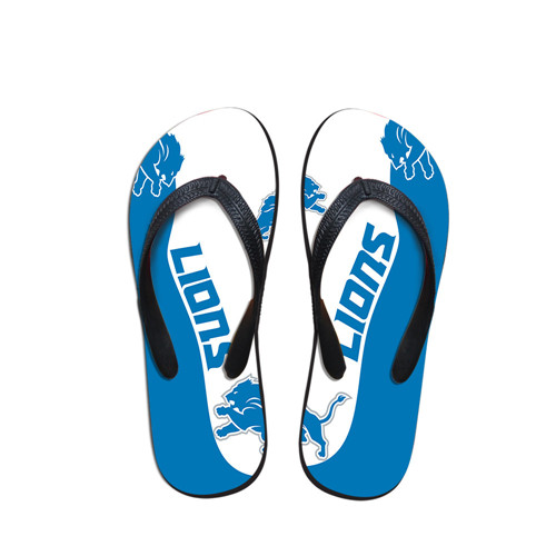 All Sizes Detroit Lions Flip Flops 001 - Click Image to Close