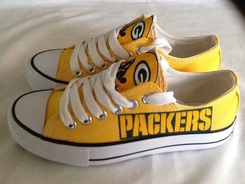 Women and Youth Green Bay Packers Repeat Print Low Top Sneakers 013 - Click Image to Close