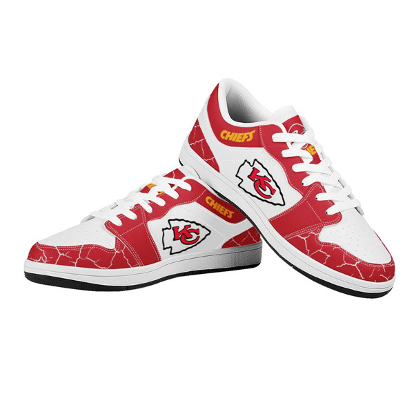 Men's Kansas City Chiefs AJ Low Top Leather Sneakers 001