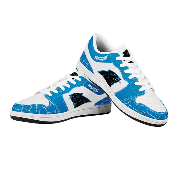 Men's Carolina Panthers AJ Low Top Leather Sneakers 001