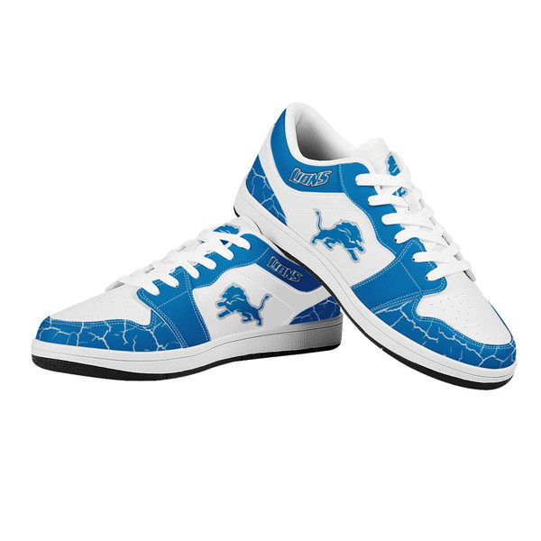 Women's Detroit Lions AJ Low Top Leather Sneakers 001