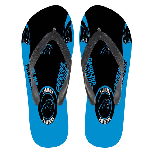 All Sizes Carolina Panthers Flip Flops 001 - Click Image to Close