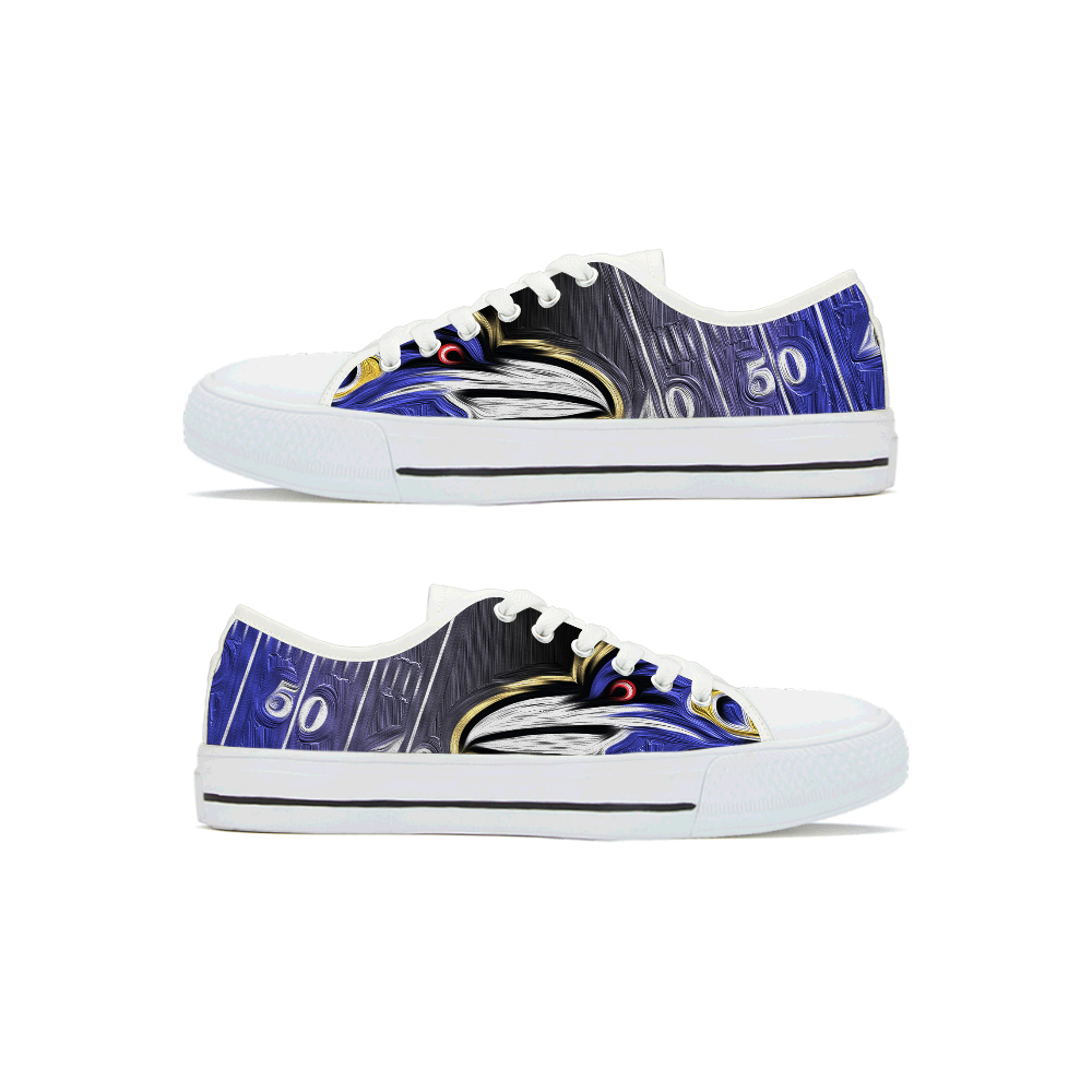 Men's Baltimore Ravens Low Top Canvas Sneakers 006 - Click Image to Close