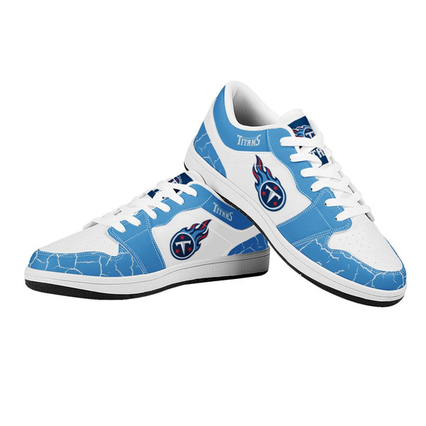 Women's Tennessee Titans AJ Low Top Leather Sneakers 001