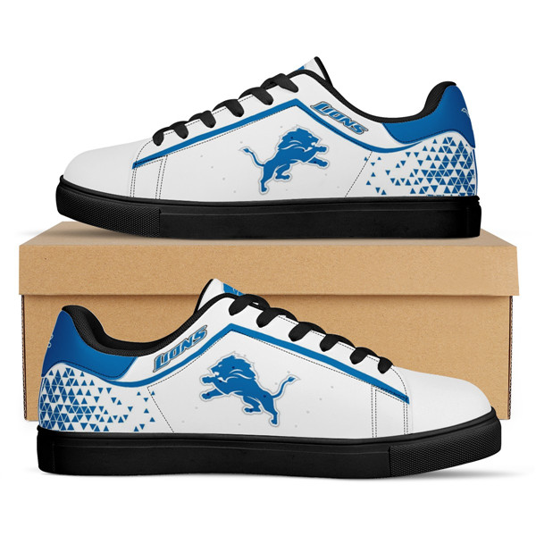 Men's Detroit Lions Low Top Leather Sneakers 001