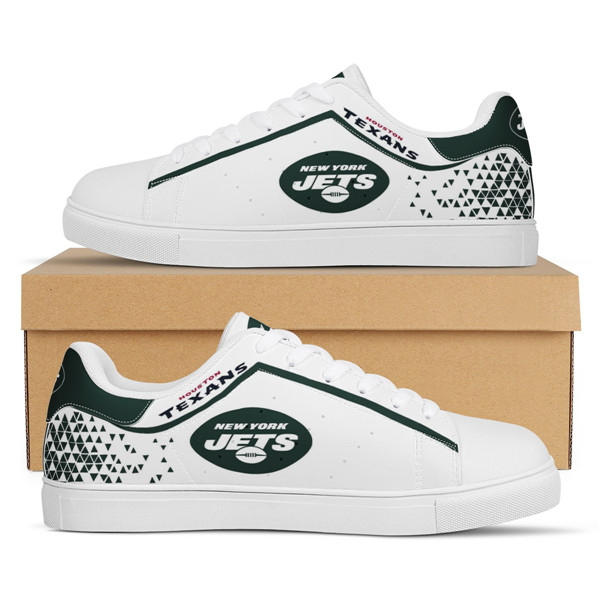 Men's New York Jets Top Leather Sneakers 002 - Click Image to Close