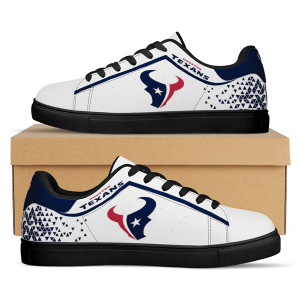 Men's Houston Texans Low Top Leather Sneakers 001