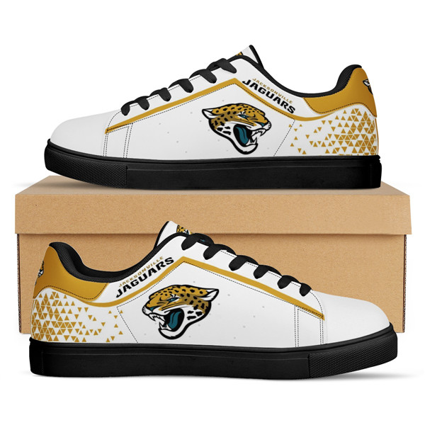 Women's Jacksonville Jaguars Low Top Leather Sneakers 001