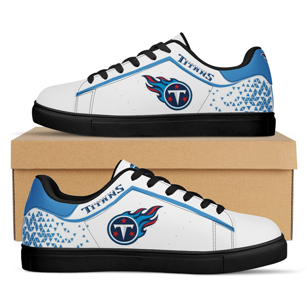 Men's Tennessee Titans Low Top Leather Sneakers 001 - Click Image to Close