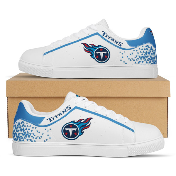 Men's Tennessee Titans Low Top Leather Sneakers 002 - Click Image to Close