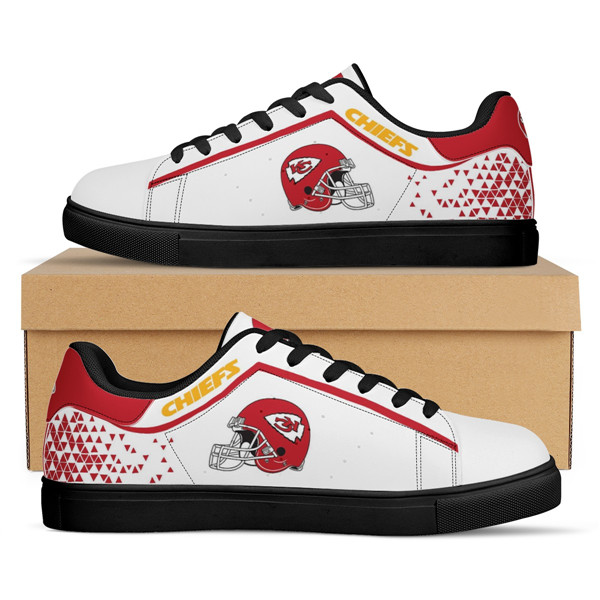 Men's Kansas City Chiefs Low Top Leather Sneakers 001