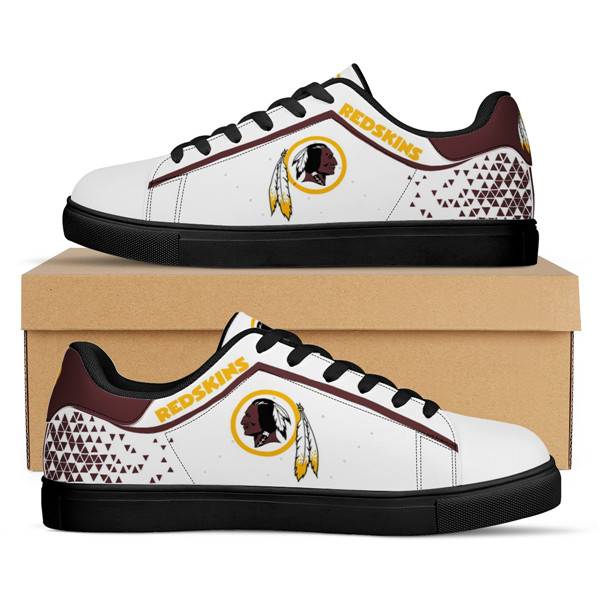 Women's Washington Football Team Low Top Leather Sneakers 001