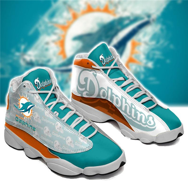 Men's Miami Dolphins Limited Edition JD13 Sneakers 005 - Click Image to Close