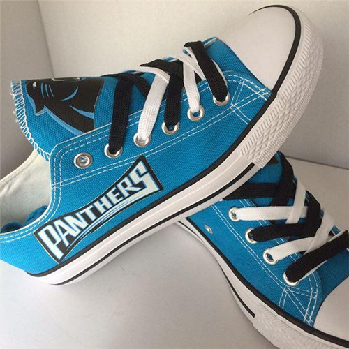 Men's NFL Carolina Panthers Repeat Print Low Top Sneakers 004