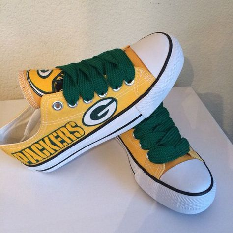 Women Or Youth Green Bay Packers Repeat Print Low Top Sneakers 015 - Click Image to Close