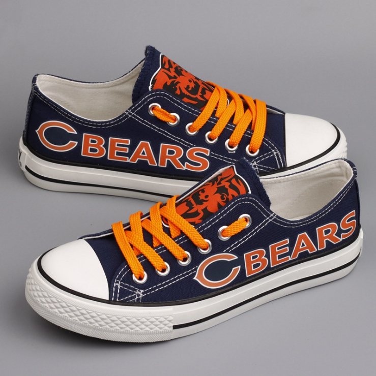 Men's NFL Chicago Bears Repeat Print Low Top Sneakers 004