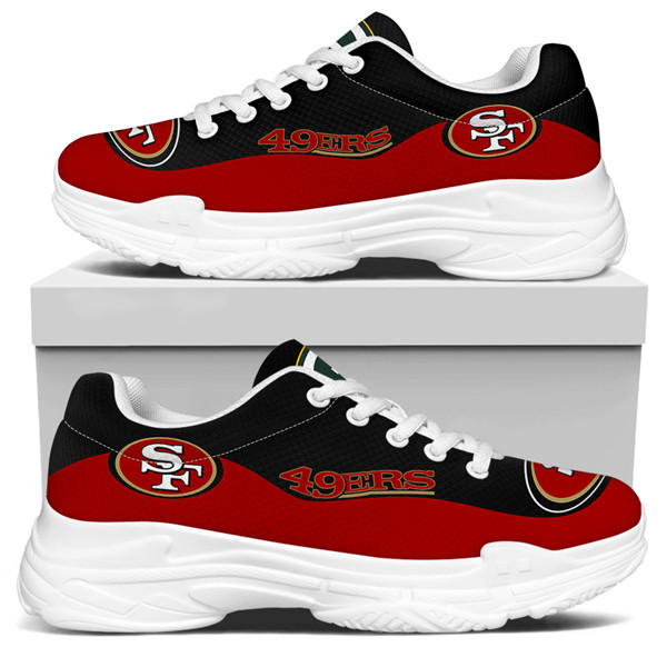 Women's San Francisco 49ers Edition Chunky Sneakers With Line 002