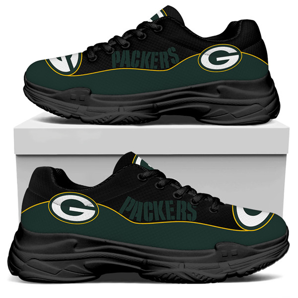 Women's Green Bay Packers Edition Chunky Sneakers With Line 005