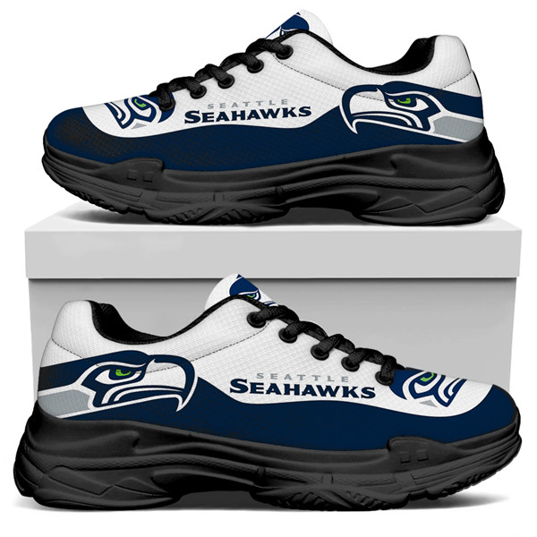 Men's Seattle Seahawks Edition Chunky Sneakers With Line 001 - Click Image to Close