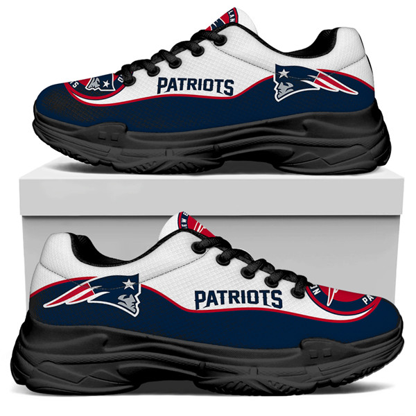 Women's New England Patriots Edition Chunky Sneakers With Line 001