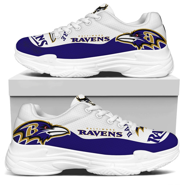 Women's Baltimore Ravens Edition Chunky Sneakers With Line 002