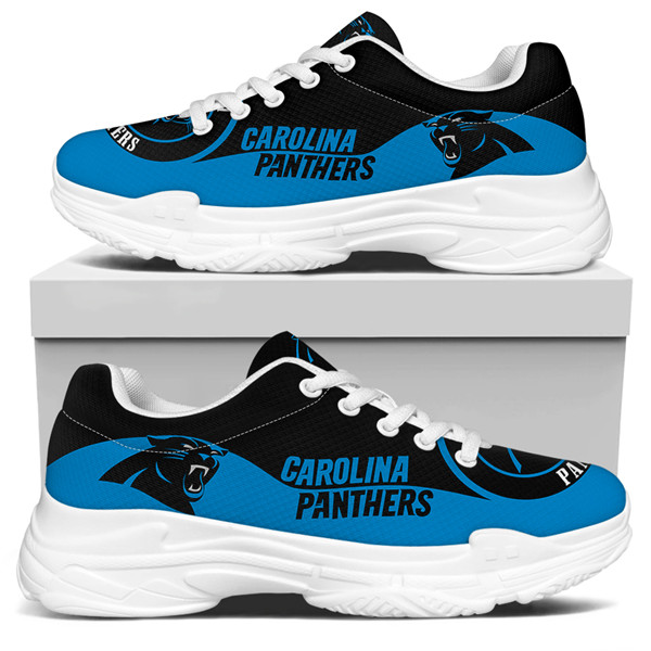 Women's Carolina Panthers Edition Chunky Sneakers With Line 002 - Click Image to Close