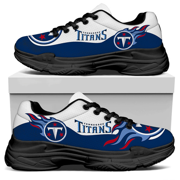 Women's Tennessee Titans Edition Chunky Sneakers With Line 001 - Click Image to Close