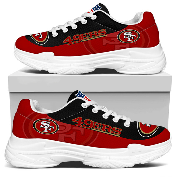 Men's San Francisco 49ers Edition Chunky Sneakers With Line 004 - Click Image to Close