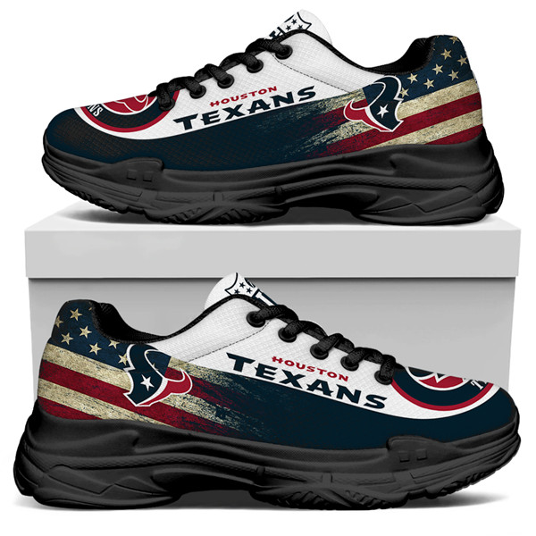 Women's Houston Texans Edition Chunky Sneakers With Line 005