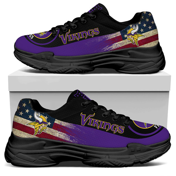 Men's Minnesota Vikings Edition Chunky Sneakers With Line 003 - Click Image to Close