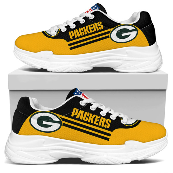 Men's Green Bay Packers Edition Chunky Sneakers With Line 006