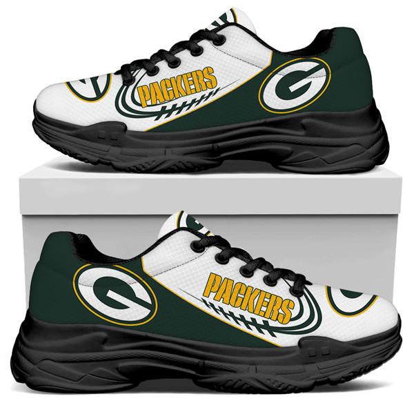 Women's Green Bay Packers Edition Chunky Sneakers With Line 003