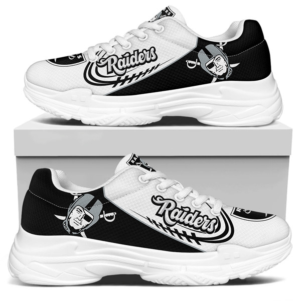 Women's Las Vegas Raiders Edition Chunky Sneakers With Line 006 - Click Image to Close