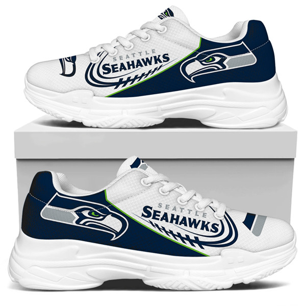 Women's Seattle Seahawks Edition Chunky Sneakers With Line 006