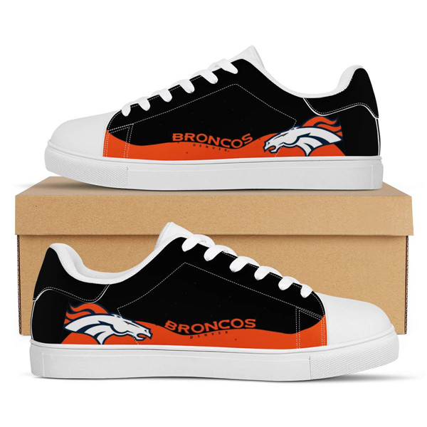 Women's Denver Broncos Low Top Leather Sneakers 003