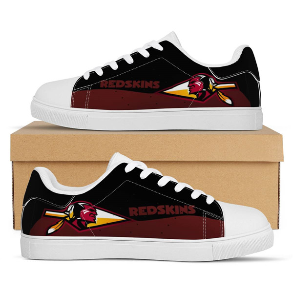 Women's Washington Football Team Low Top Leather Sneakers 003