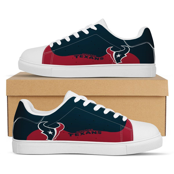 Men's Houston Texans Low Top Leather Sneakers 003