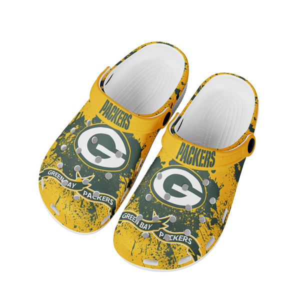 Men's Green Bay Packers Bayaband Clog Shoes 002 - Click Image to Close