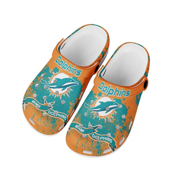 Women's Miami Dolphins Bayaband Clog Shoes 002