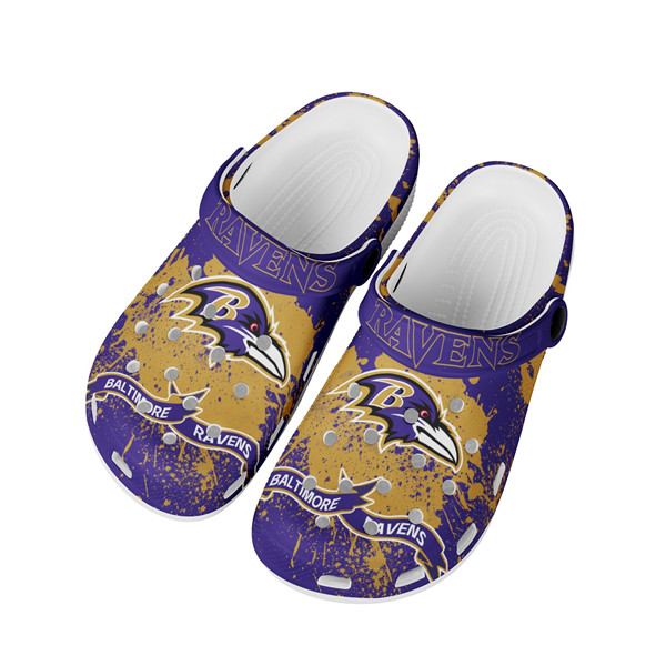 Men's Baltimore Ravens Bayaband Clog Shoes 002