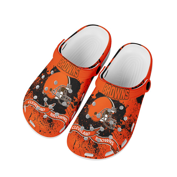 Women's Cleveland Browns Bayaband Clog Shoes 002