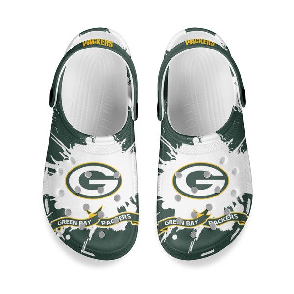 Women's Green Bay Packers Bayaband Clog Shoes 001 - Click Image to Close