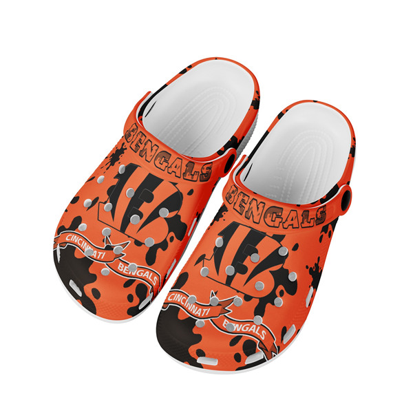 Women's Cincinnati Bengals Bayaband Clog Shoes 003